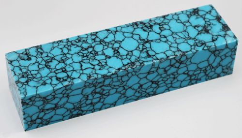 Turquoise #40 with Black Web Tru-Stone Block - 1.25